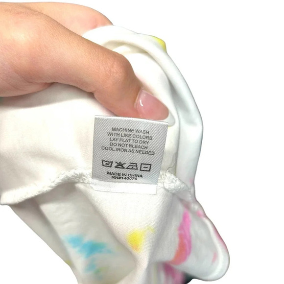 Generation Love Odessa Tie-Dye Puff-Sleeve T-Shirt White‎ Size Medium - Picture 7 of 7